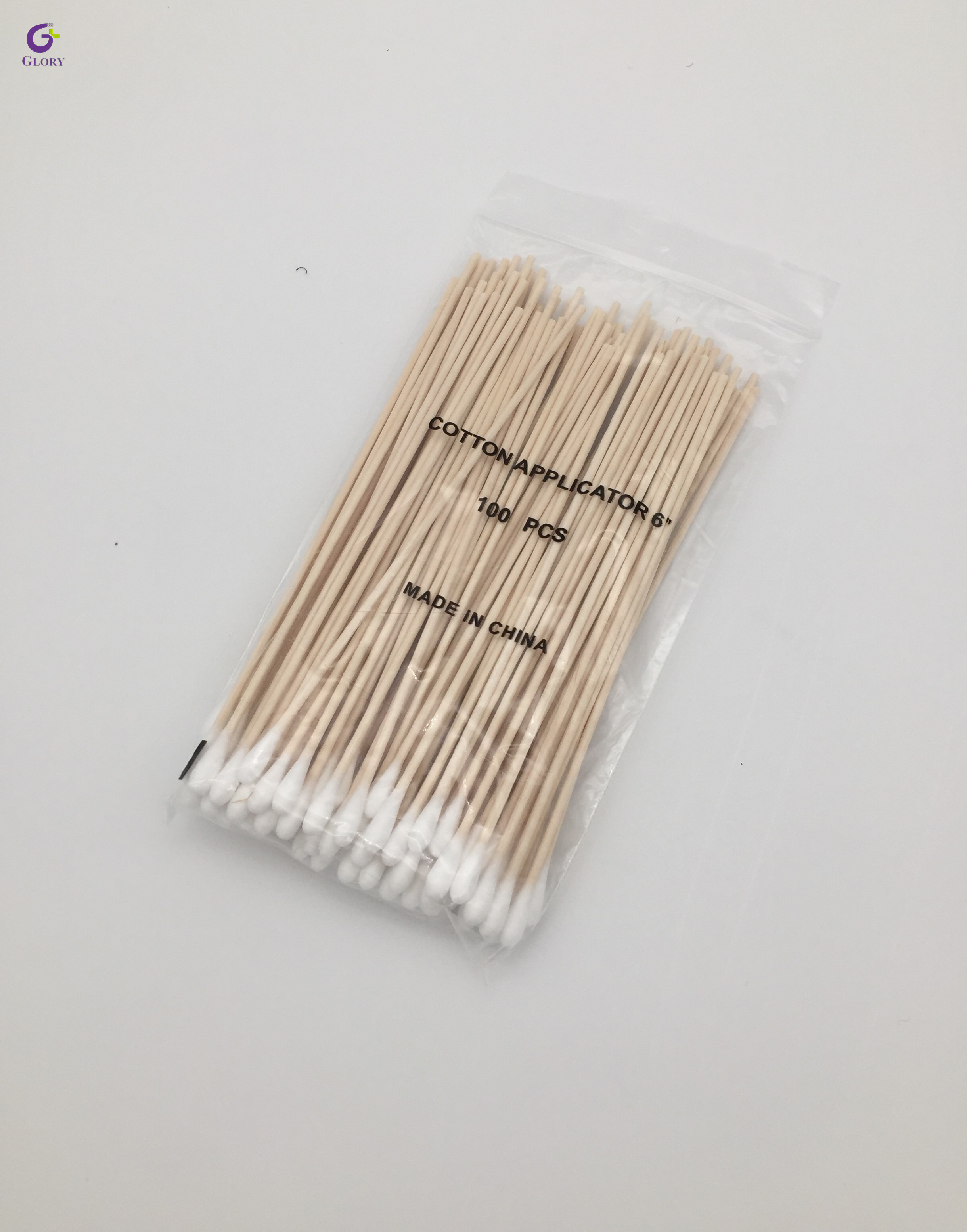 Aplicador de algodón estéril disponible de los hisopos de algodón de Qtips de madera