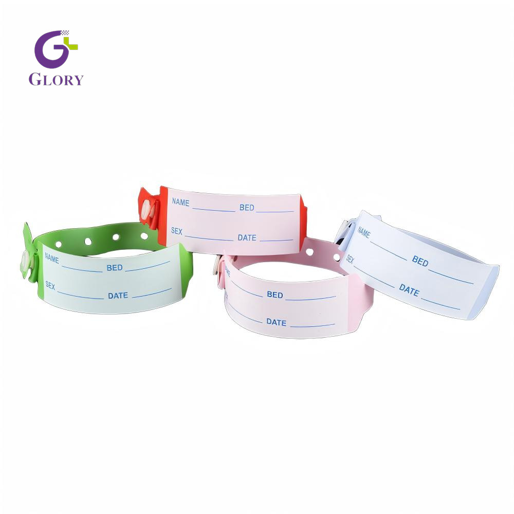 Pulsera desechable de identificación de paciente, pulsera impermeable de identificación médica antipérdida, pulsera de vinilo suave para paciente para atención hospitalaria, clínica y de enfermería