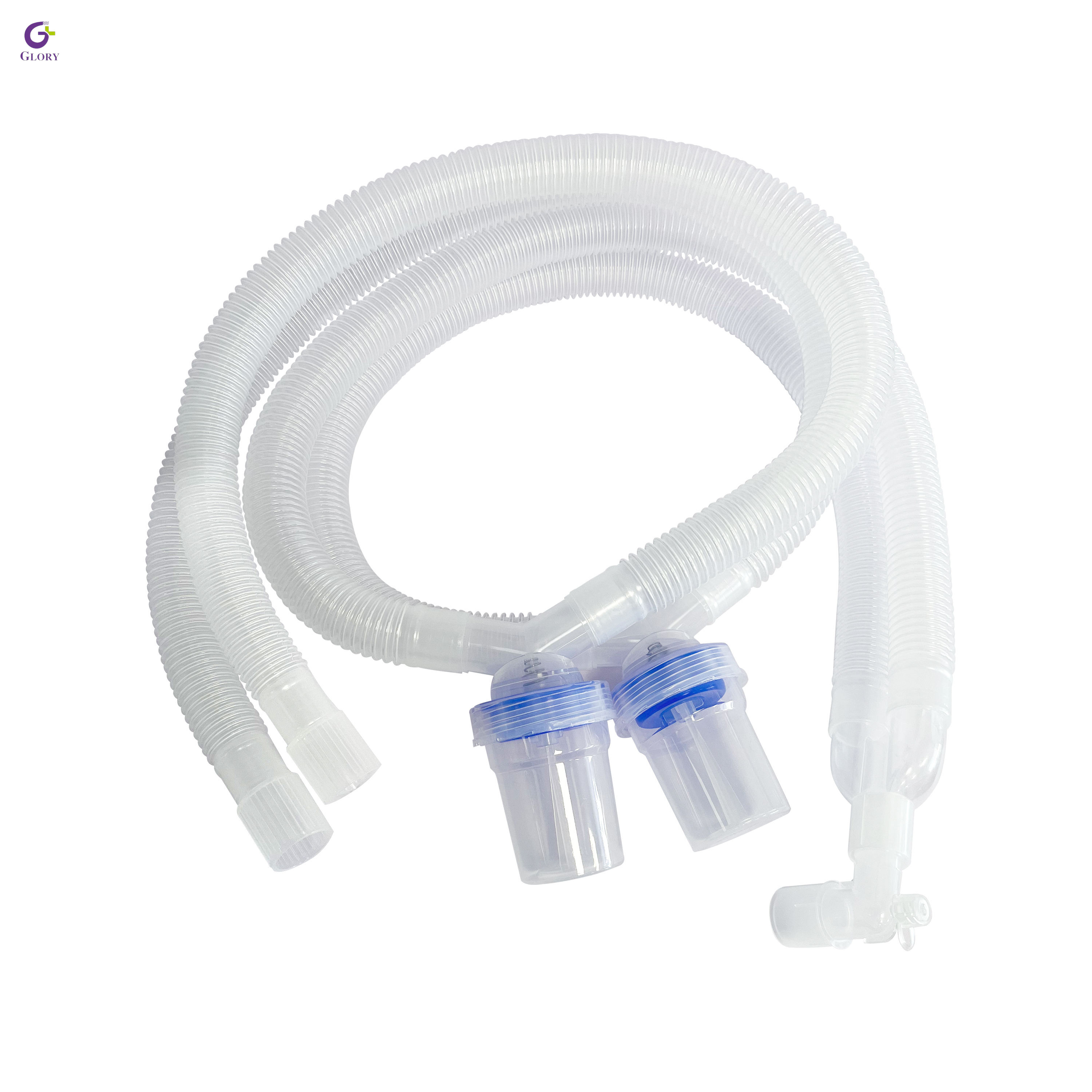 Circuito de respiración corrugado desechable, tubo de respiración de anestesia médica estéril para máquina de anestesia con ventilador