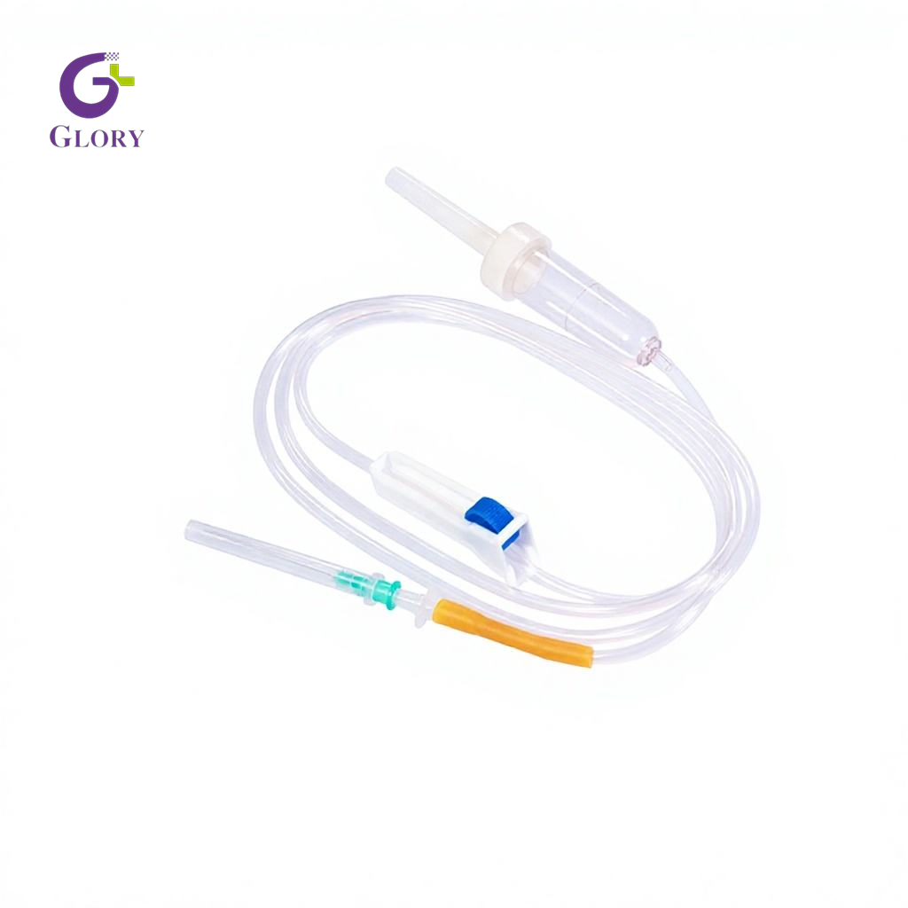 Equipo de infusión desechable estéril, equipo de infusión intravenosa médica con regulador de flujo y filtro de precisión de 0,2 μm para uso clínico hospitalario