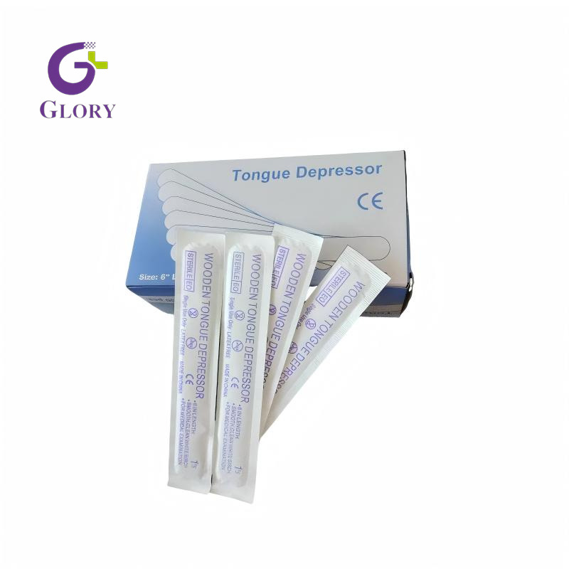 Depresor de lengua de madera desechable, depresor de lengua de madera de abedul médico estéril para examen bucal de clínica hospitalaria