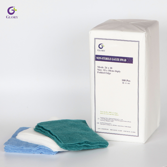 Hisopos de gasa no estériles, almohadillas de gasa médicas absorbentes de algodón 100% puro para limpieza de heridas y primeros auxilios