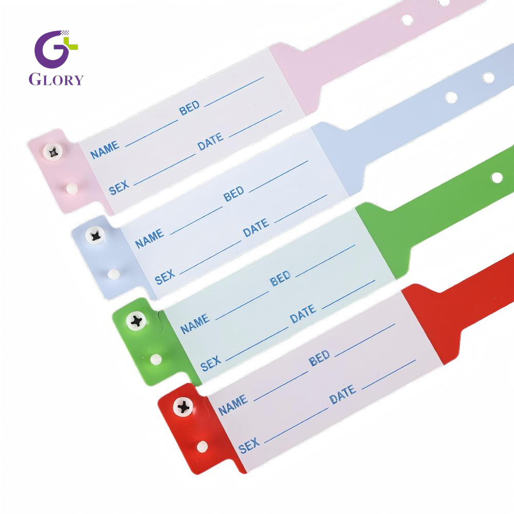Pulsera desechable de identificación de paciente, pulsera impermeable de identificación médica antipérdida, pulsera de vinilo suave para paciente para atención hospitalaria, clínica y de enfermería