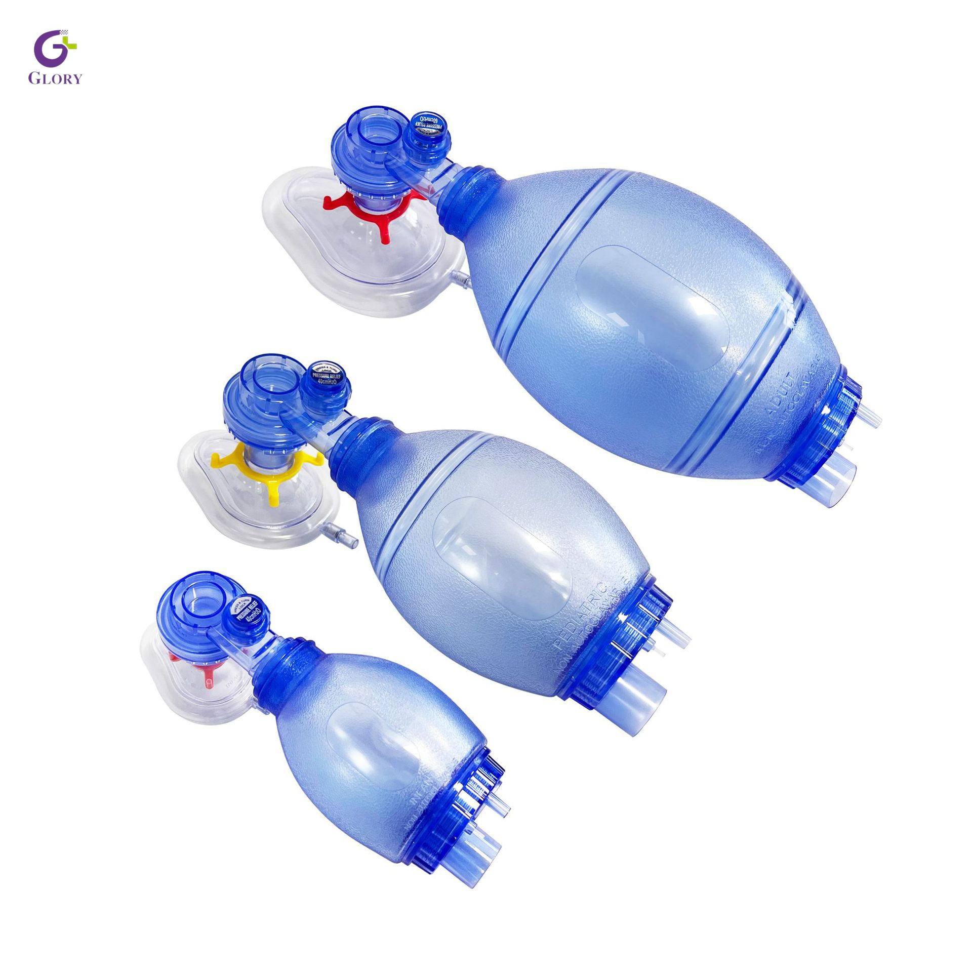 Bolsa de resucitador manual, resucitador de ventilador manual de silicona médica Bolsa de reanimación de mano portátil reutilizable para primeros auxilios de emergencia para adultos, pediátricos e infantiles