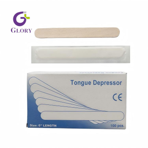 Depresor de lengua de madera desechable, depresor de lengua de madera de abedul médico estéril para examen bucal de clínica hospitalaria